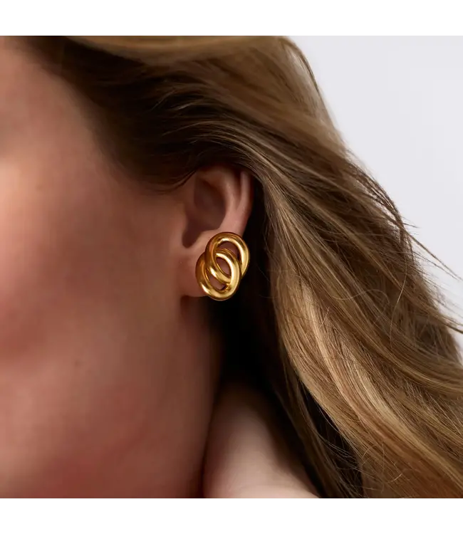 JULIE VOS Dolce Link Stud Gold