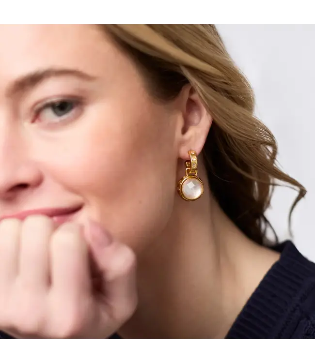 JULIE VOS Rainbow Hoop & Charm Earring