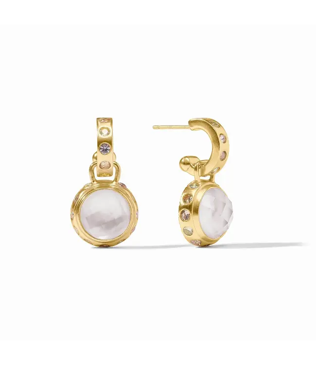 JULIE VOS Rainbow Hoop & Charm Earring