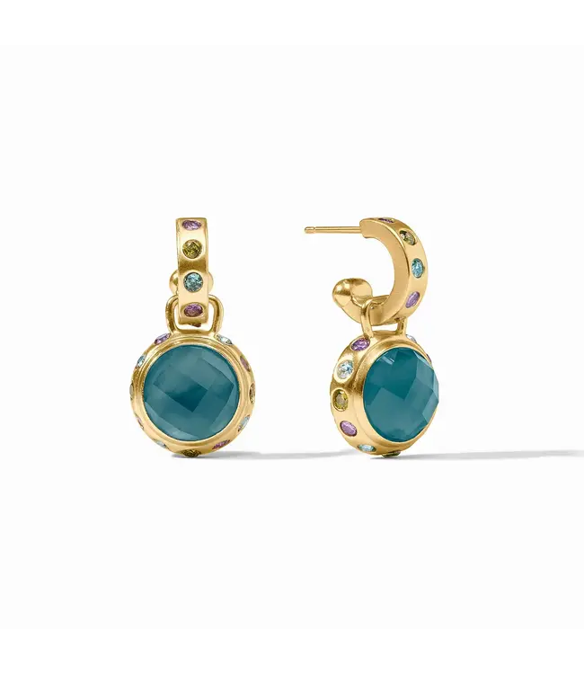 JULIE VOS Rainbow Hoop & Charm Earring