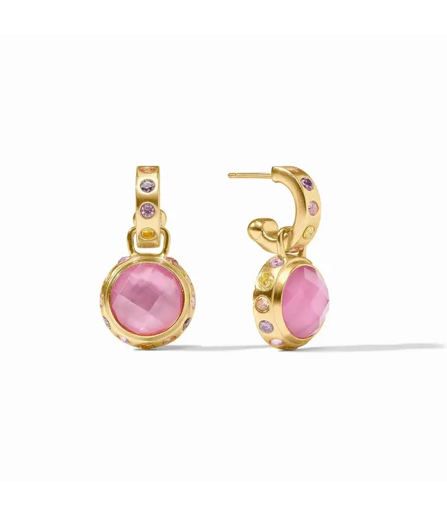 JULIE VOS Rainbow Hoop & Charm Earring
