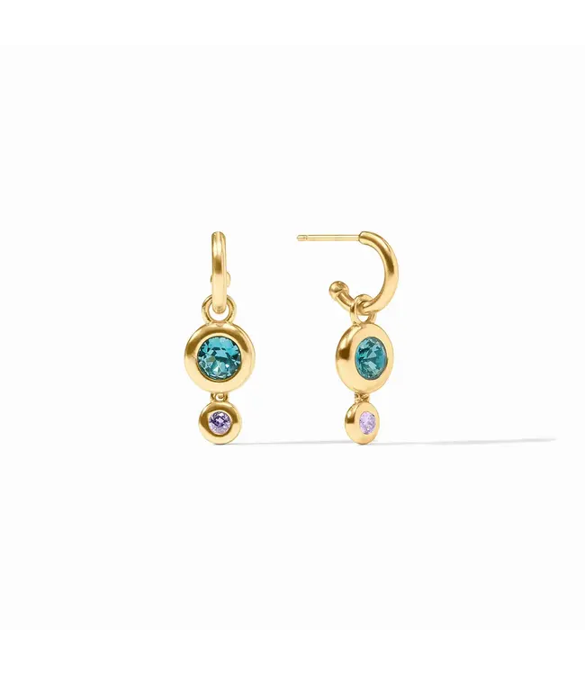 JULIE VOS Rainbow Duo Hoop & Charm Earring