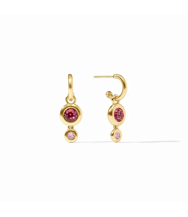 JULIE VOS Rainbow Duo Hoop & Charm Earring