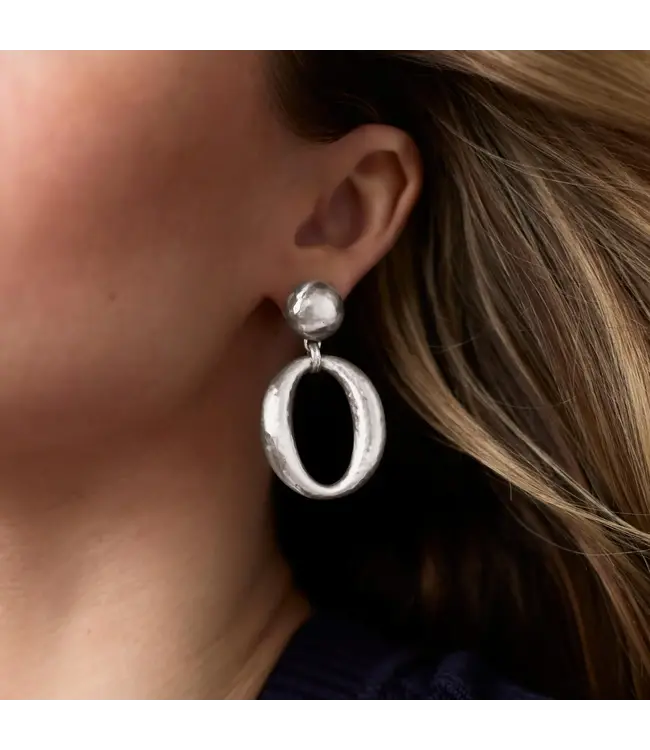 JULIE VOS Solara Orbit Statement Earring Silver