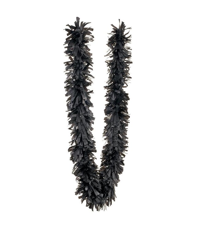 9' Fringe Garland Black