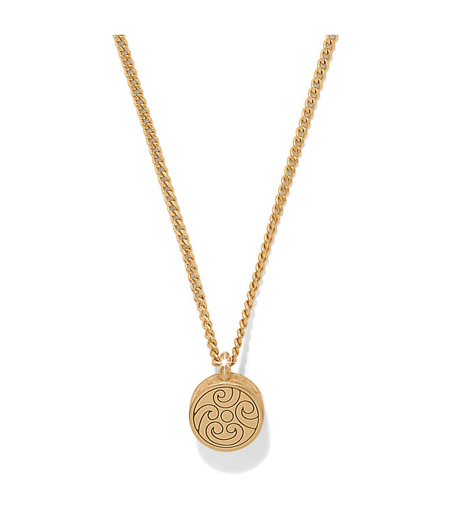 BRIGHTON Contempo Nuevo Petite Dome Necklace Gold