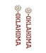 Oklahoma Sooners Pearl Cluster Outline Enamel Drop Earrings