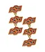 Oklahoma State Cowboys Triple Drop Enamel Earrings in Orange