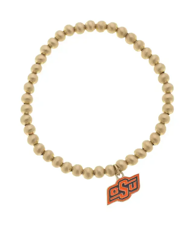 Oklahoma State Cowboys Ball Bead Stretch Bracelet