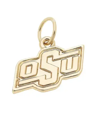 Oklahoma State Cowboys Shiny Gold Logo Charm