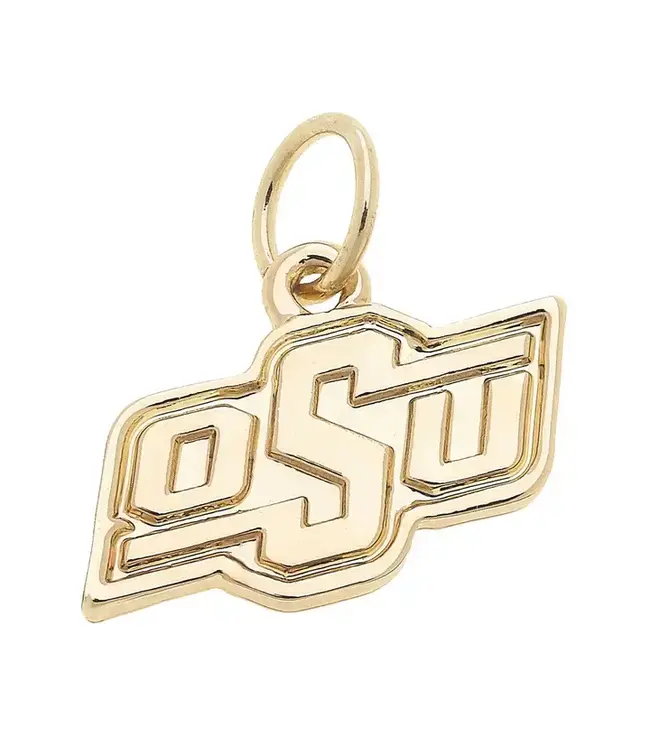 Oklahoma State Cowboys Shiny Gold Logo Charm