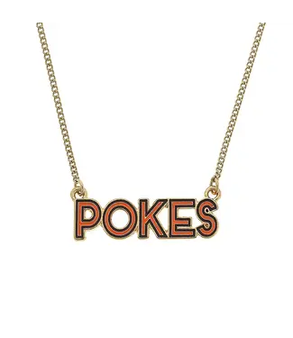 Oklahoma State Cowboys Outline Enamel Necklace