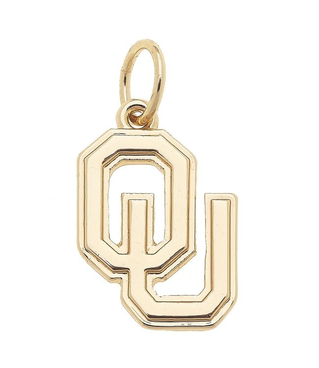 Oklahoma Sooners Shiny Gold Logo Charm