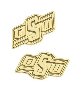 Oklahoma State Cowboys 24K Gold Plated Stud Earrings