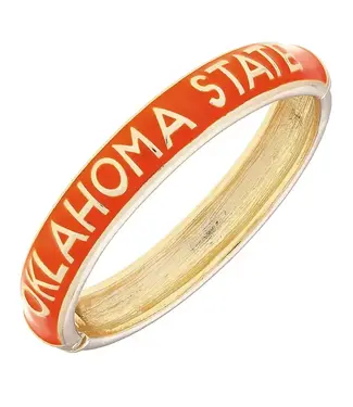 Oklahoma State Cowboys Enamel Hinge Bangle Orange