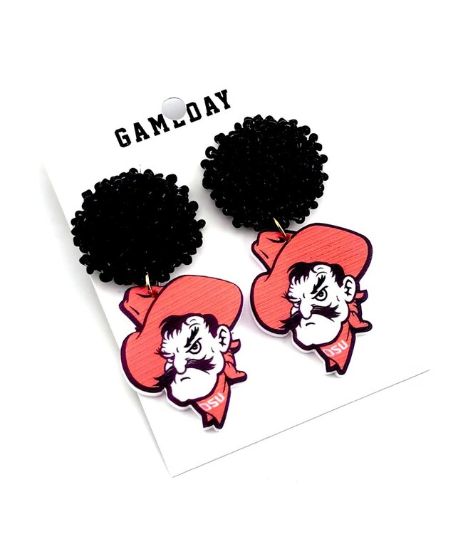 Oklahoma OSU Pete Earrings
