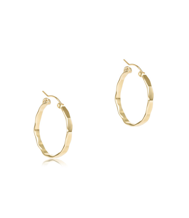 ENEWTON Scalloped Round Gold 1.25" Hoop - Smooth