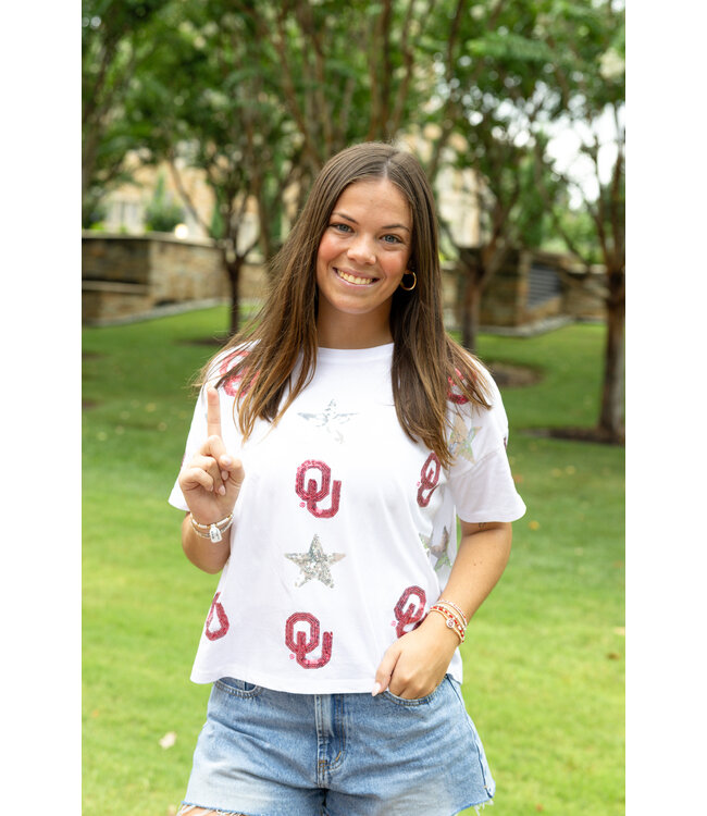 The All Over Sequin Boxy Tee