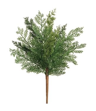 17" Mixed Cypress Bush Green