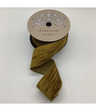 2.5“ x 10yds Velvet Vintage Chic Satin Back, Umber