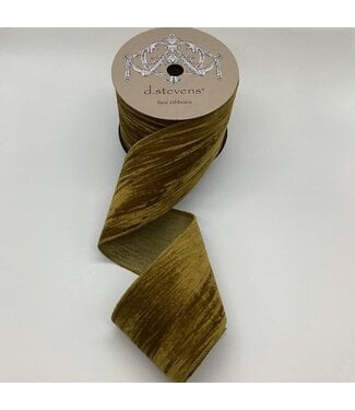 4” x 10yds Velvet Vintage Chic Satin Back, Umber