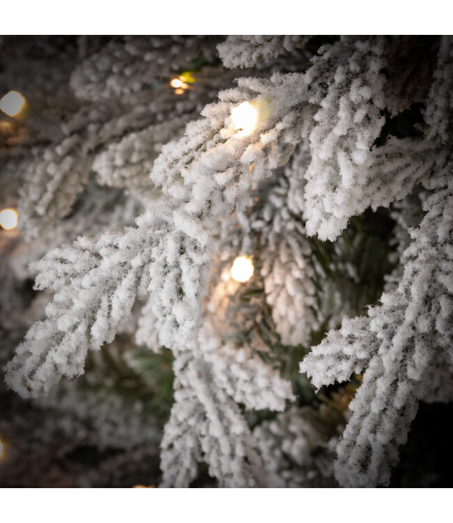 7.5' LED Pencil Flocked Tree