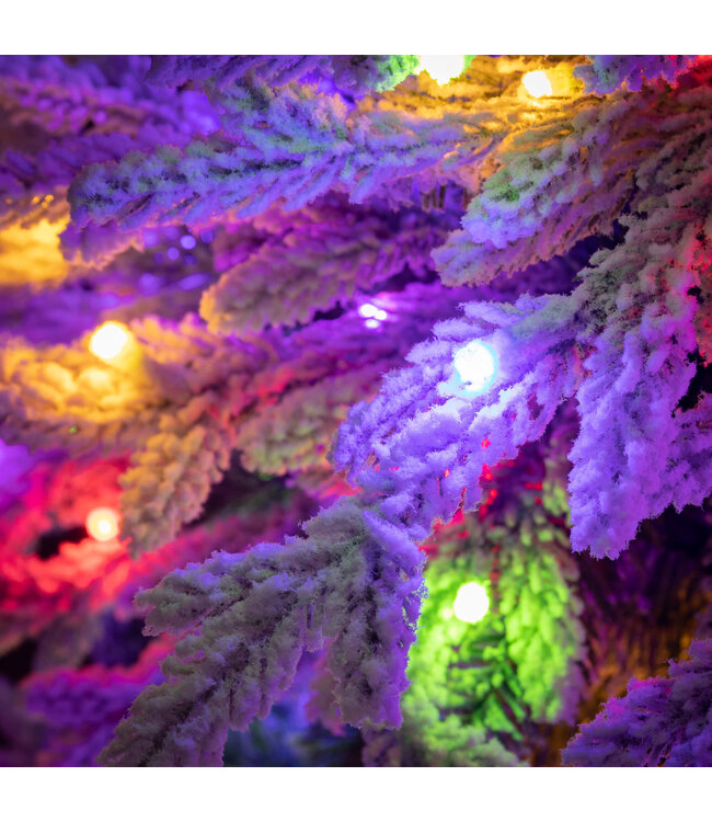 7.5' LED Pencil Flocked Tree