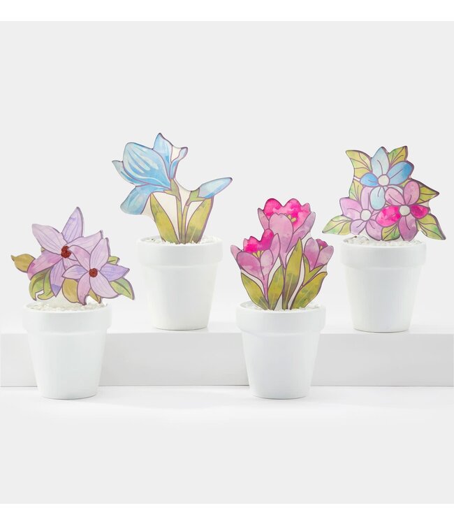 Stained Glass Potted Plant Decor