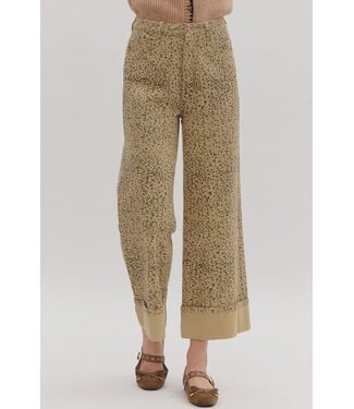 Aria Leopard Print High Waist Wide Leg Pants