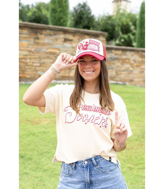 Mandy Oklahoma Lasso Luxe Heavyweight Crop Tee