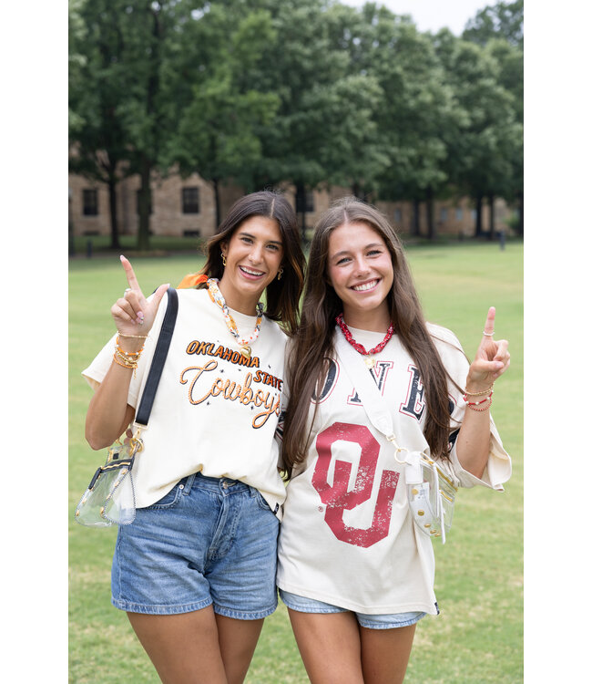 Celine Oklahoma Southern Split Oversized Band Tee