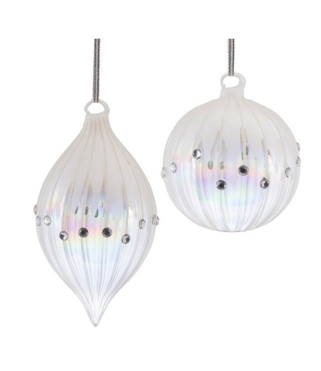 Iridescent Jeweled Glass Ornament