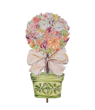THE ROUND TOP COLLECTION Small Rose & Pumpkin Topiary