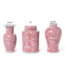 Hand-Painted Pink Chinoiserie Vases/Jar