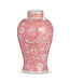 Hand-Painted Pink Chinoiserie Vases/Jar