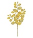 25” Glittered Paddle Leaf Spray, Gold