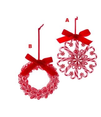 Peppermint Wreath Ornament