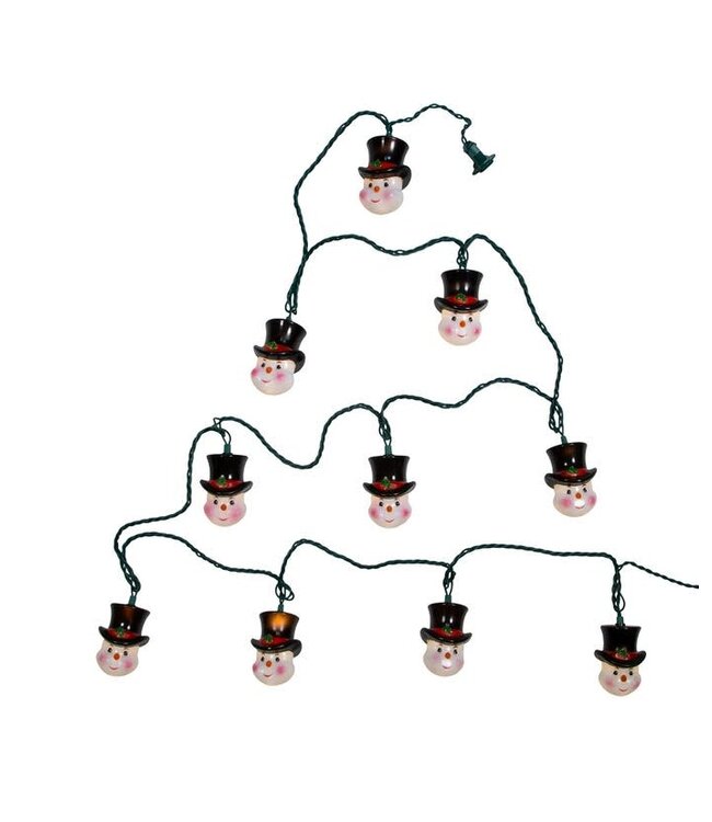 9' UL 10L Snowman Head Light Set