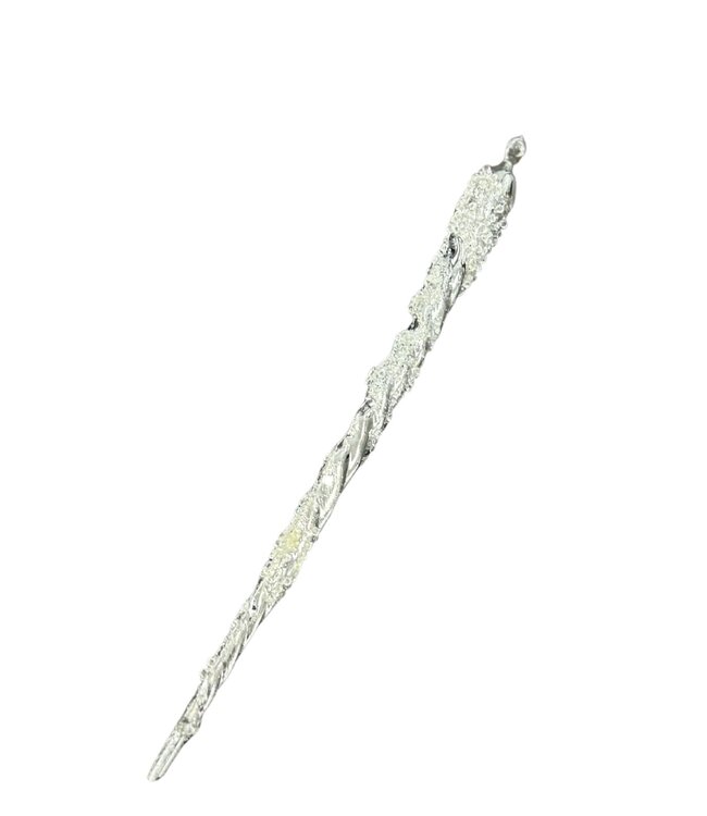 14" ICED SILVER PLATED ACRYLIC ICICLE ORN