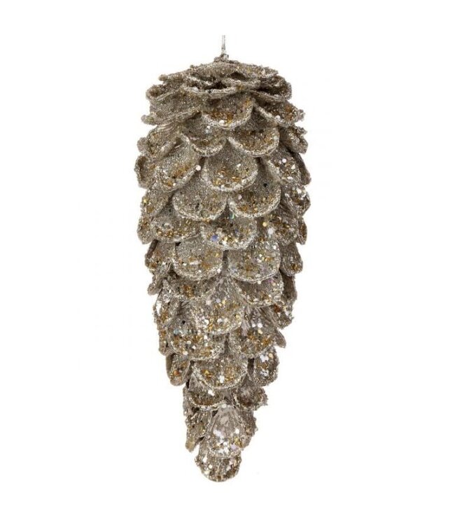 11.5" Iced Jewel Pinecone Ornament
