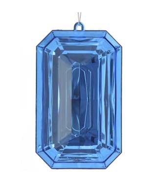 9" Acrylic Emerald Cut Precious Gem Ornament