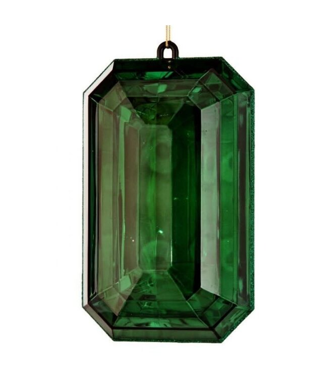 9" Acrylic Emerald Cut Precious Gem Ornament
