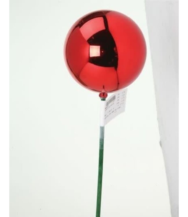3.25" Vacuum Plate Shiny Ball Ornament Stake