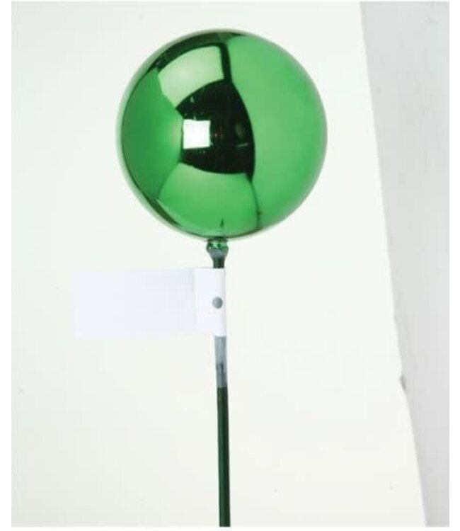 3.25" Vacuum Plate Shiny Ball Ornament Stake