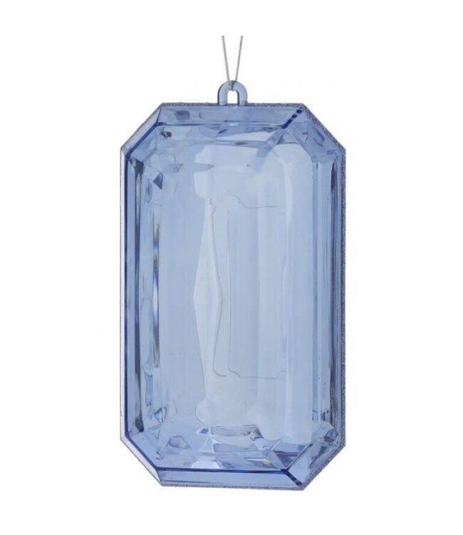 9" Acrylic Emerald Cut Precious Gem Ornament