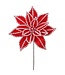 30" Giant Candy Snow Glitter Poinsettia Stem