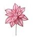 30" Giant Candy Snow Glitter Poinsettia Stem
