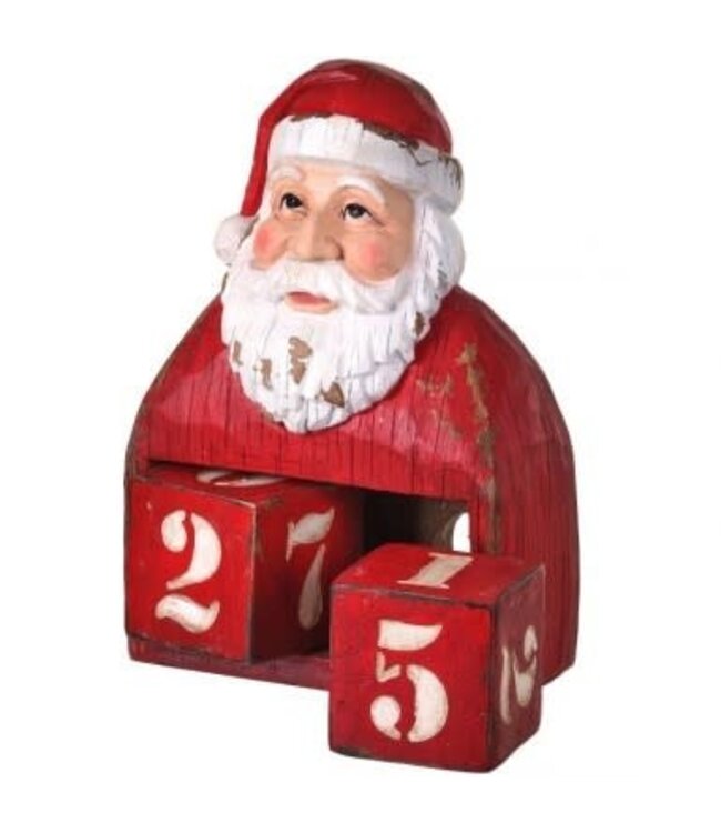 8" Resin Countdown Santa Bust