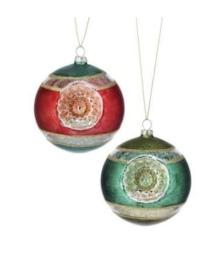 4" Merc Glass Reflector Ball Ornament