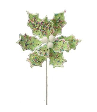 24" Sprinkle Candy Poinsettia Stem